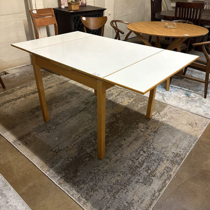 small malamine table with slide out leafs