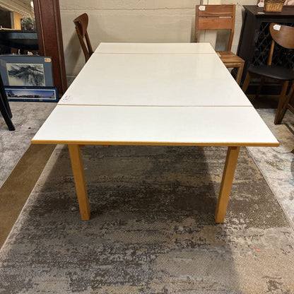 small malamine table with slide out leafs