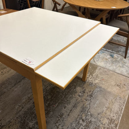 small malamine table with slide out leafs