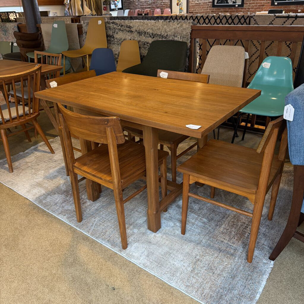 Small Farmhouse Style Dining Table & 4 Chairs