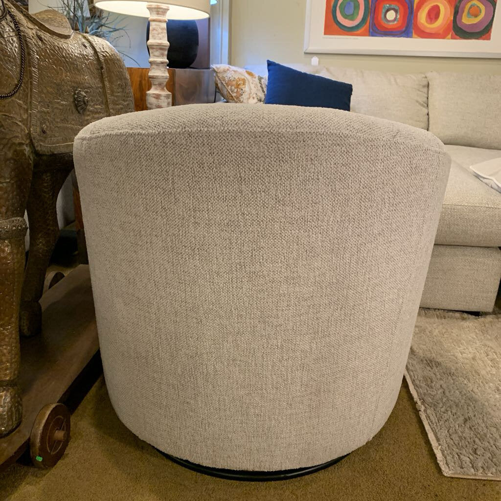 Banded Chenille Swivel Chair