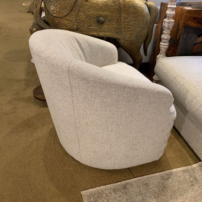 Banded Chenille Swivel Chair