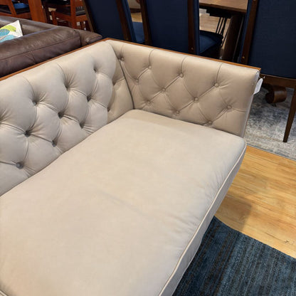 Woodrow Pumice Leather Sofa w Bolstered Pillows by Kardiel