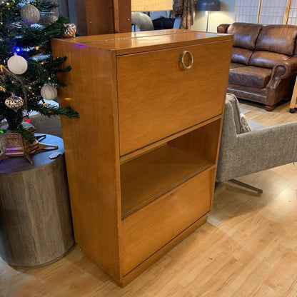 Light Wood Pull Out Bar Cabinet