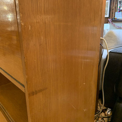 Light Wood Pull Out Bar Cabinet