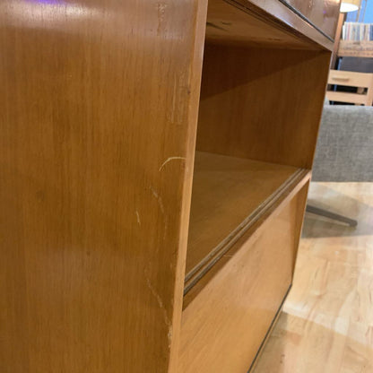 Light Wood Pull Out Bar Cabinet