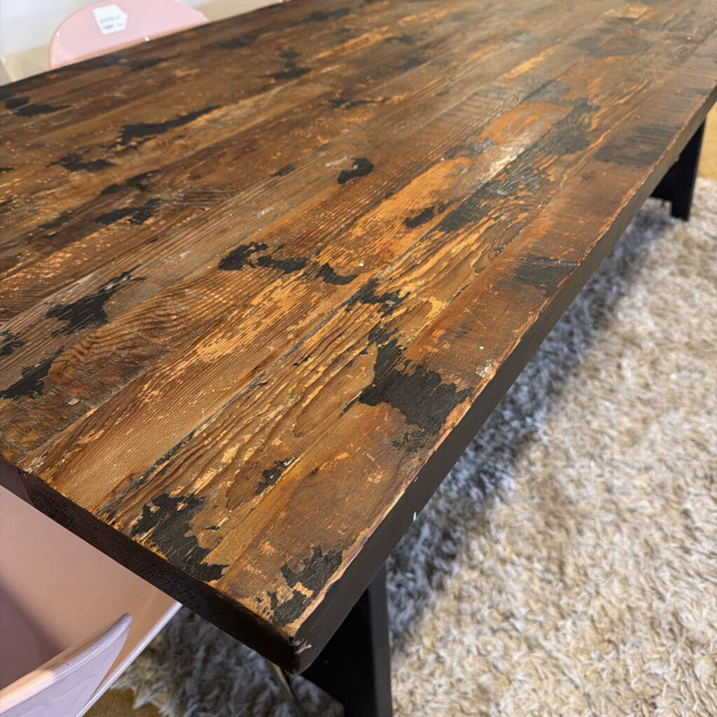 Rustic Wood Trestle Table
