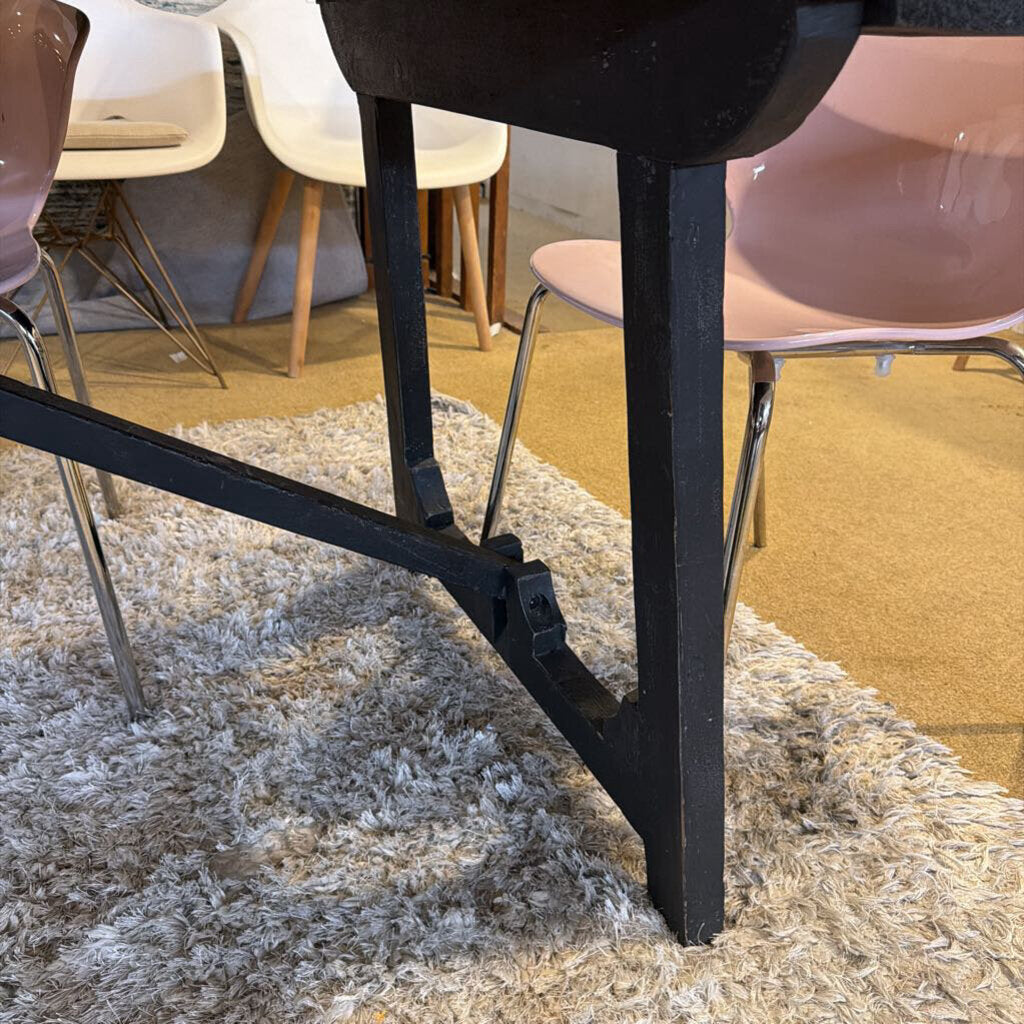 Rustic Wood Trestle Table