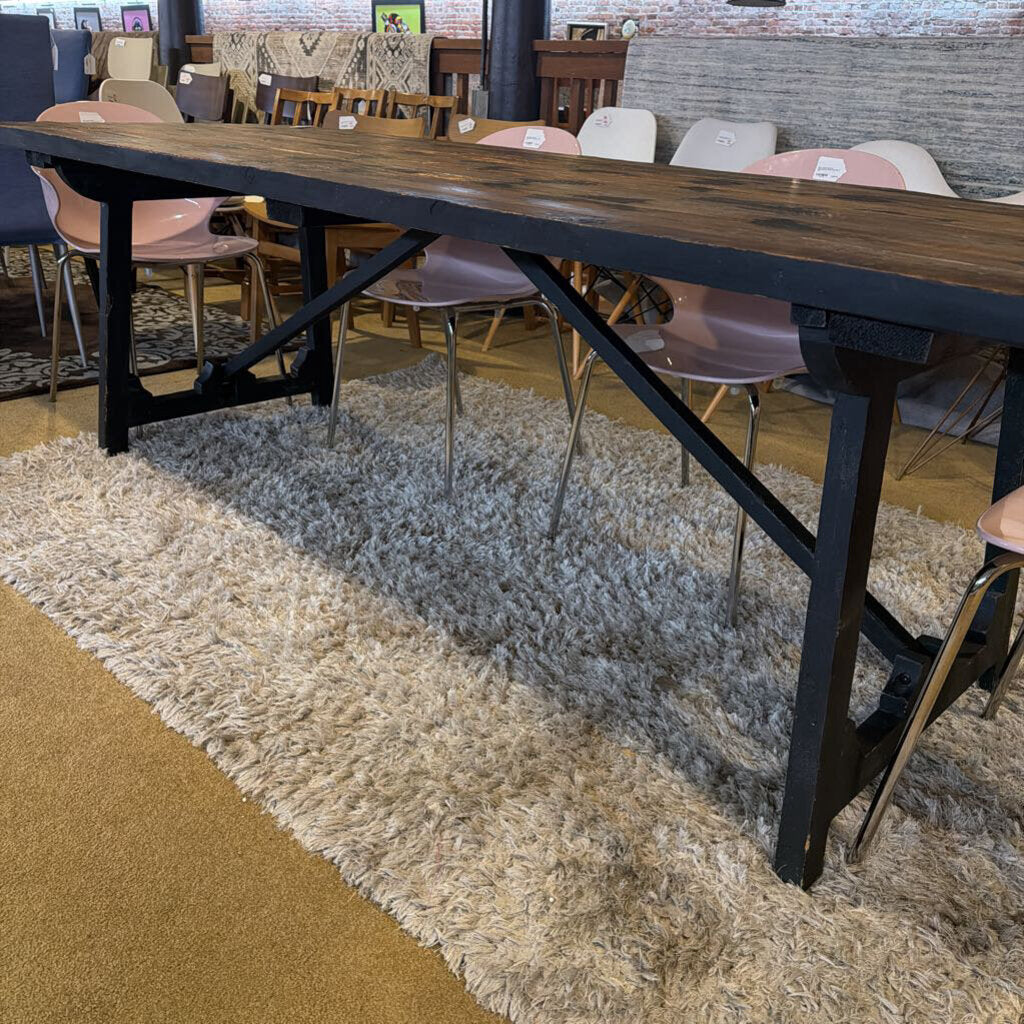 Rustic Wood Trestle Table