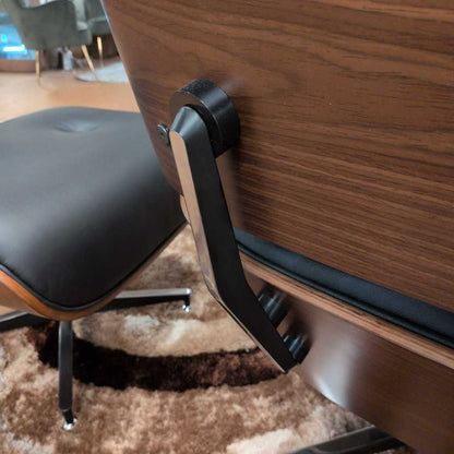 Black Leather Bentwood Lounge Chair & Ottoman U ACCENT CHAIRS