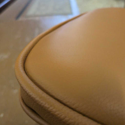 Orange Leather Bentwood Lounge Chair & Ottoman