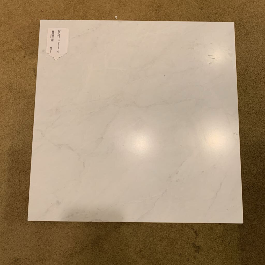 Faux Marble with Matte Gold Legs Stand