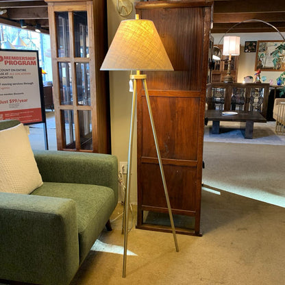 Matte Gold Base Tripod Floor Lamp