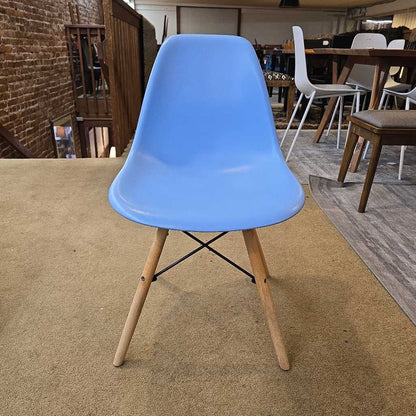 Pale Blue Molded Mod Chair