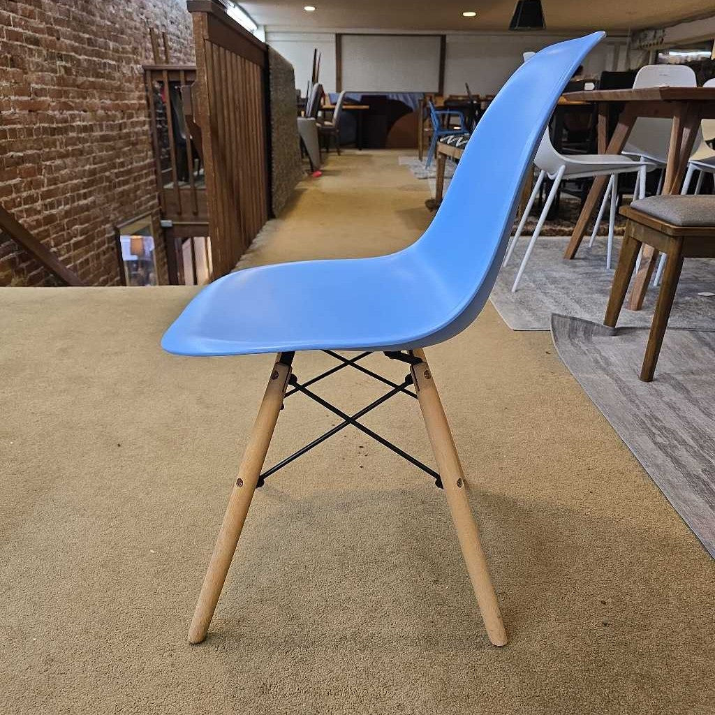 Pale Blue Molded Mod Chair