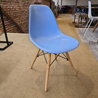 Pale Blue Molded Mod Chair