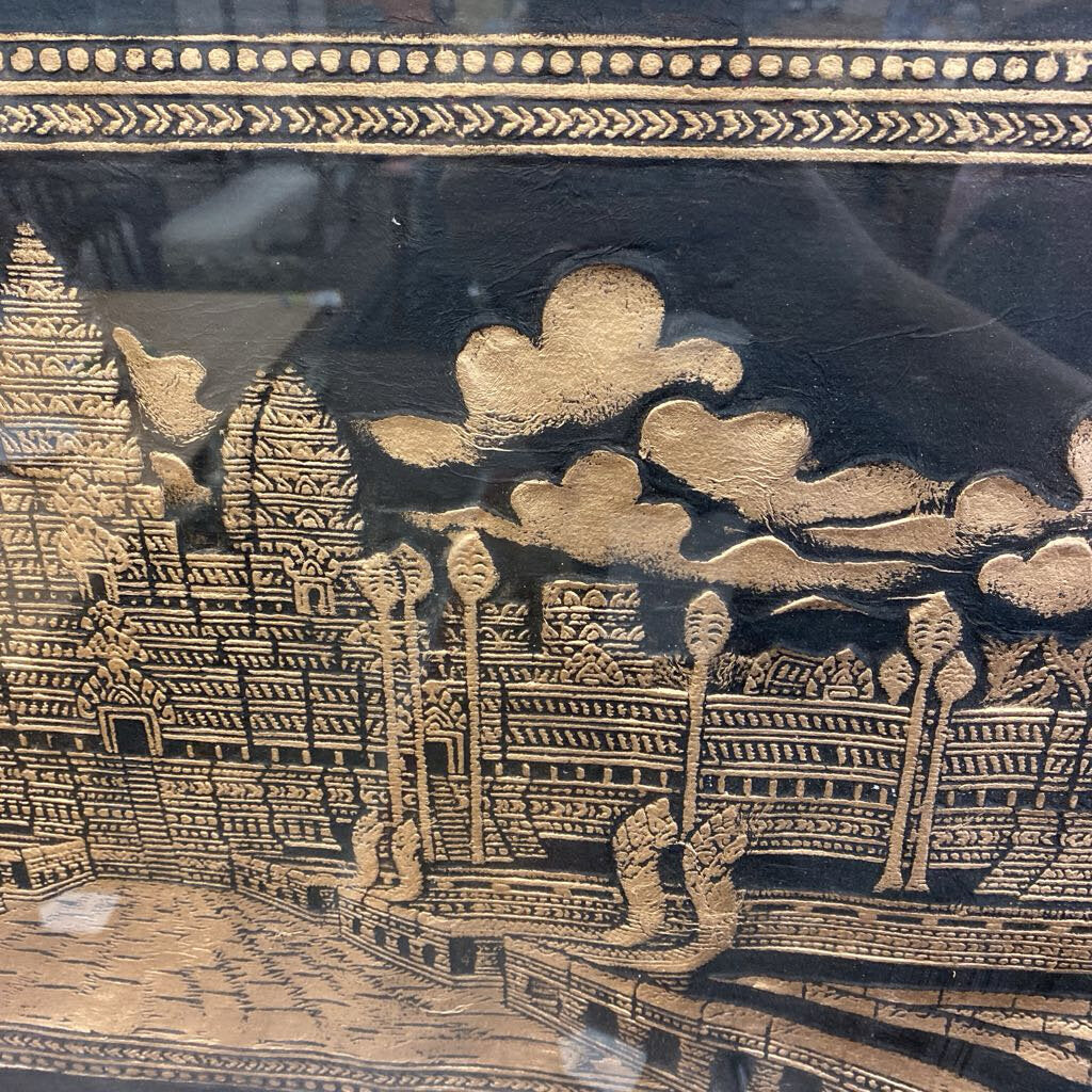 Embossed ANGKOR WAT Framed Art
