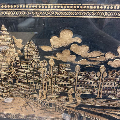 Embossed ANGKOR WAT Framed Art