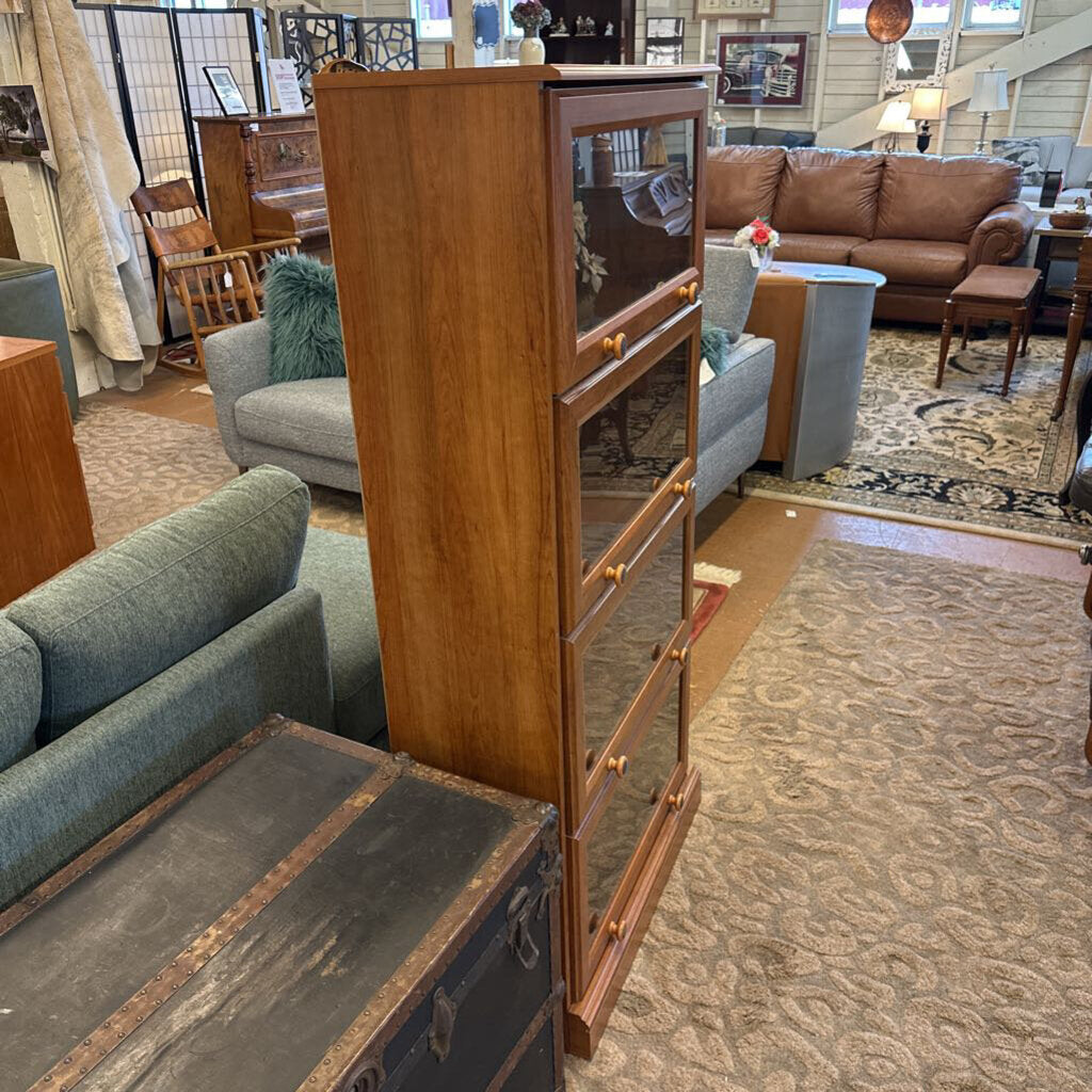 Wooden dresser in a room with furniture and decor