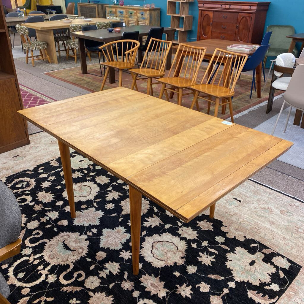 CONANT BALL MCM Square Expanding Dining Table w/Two Leaves