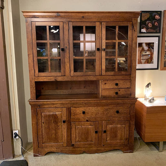 Rustic Wooden Hutch w/ Black Knobs