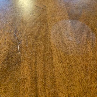 West Elm Wood Top White Base Pedestal Table