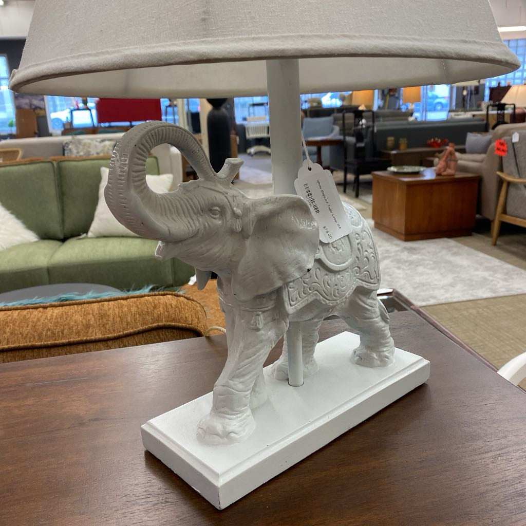 White Elephant Table Lamp LAMPS