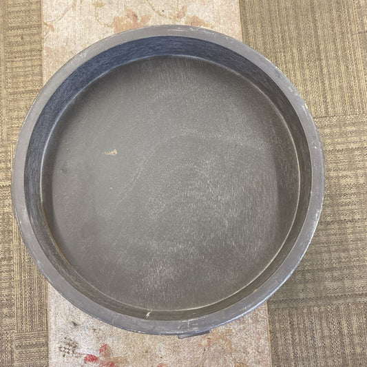 Grey Fluted Column Side Table w/Shelf C SIDE TABLES