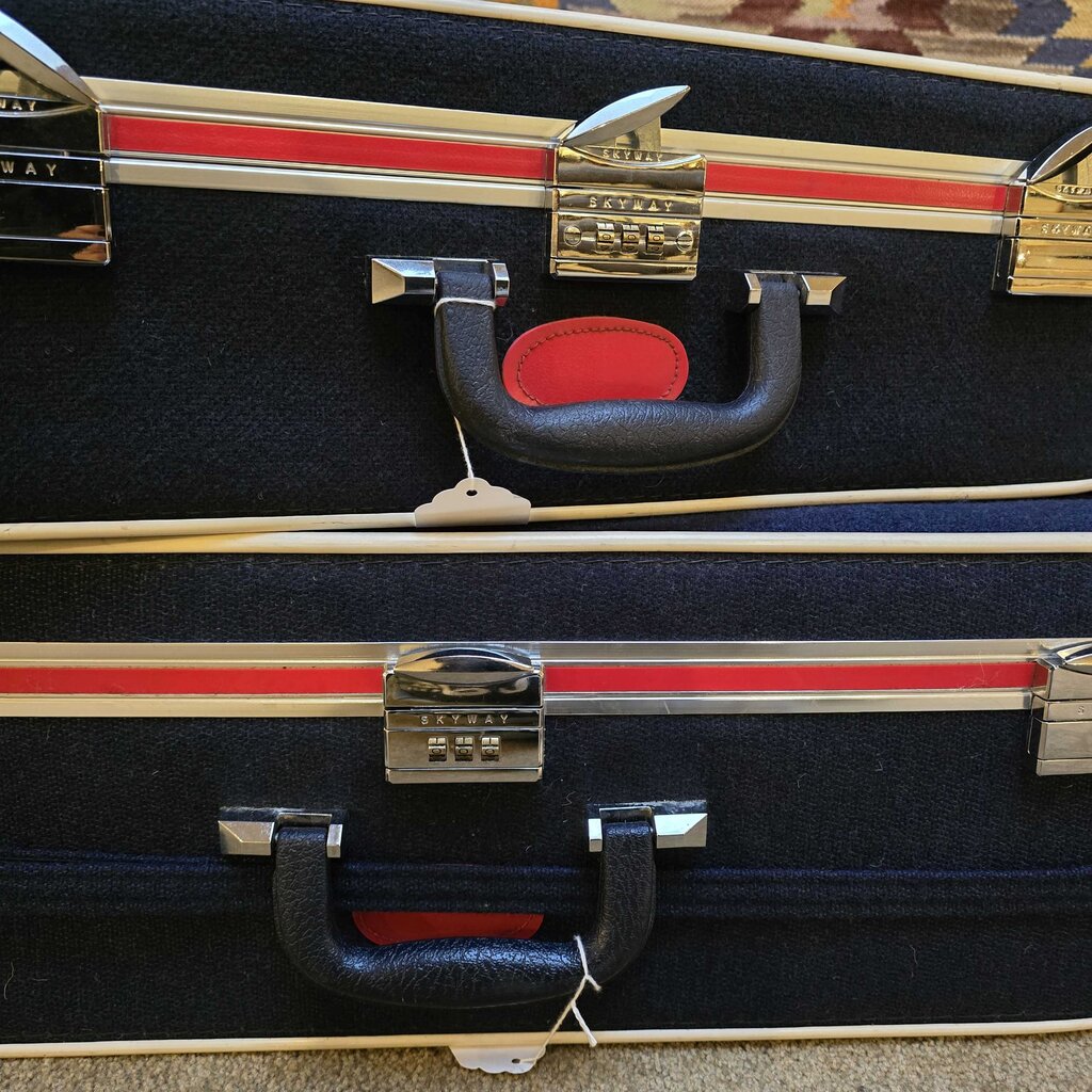 Navy & Red Detail Skyway Luggage SET OF 2