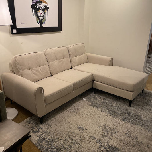 Light Brown Chaise Sect