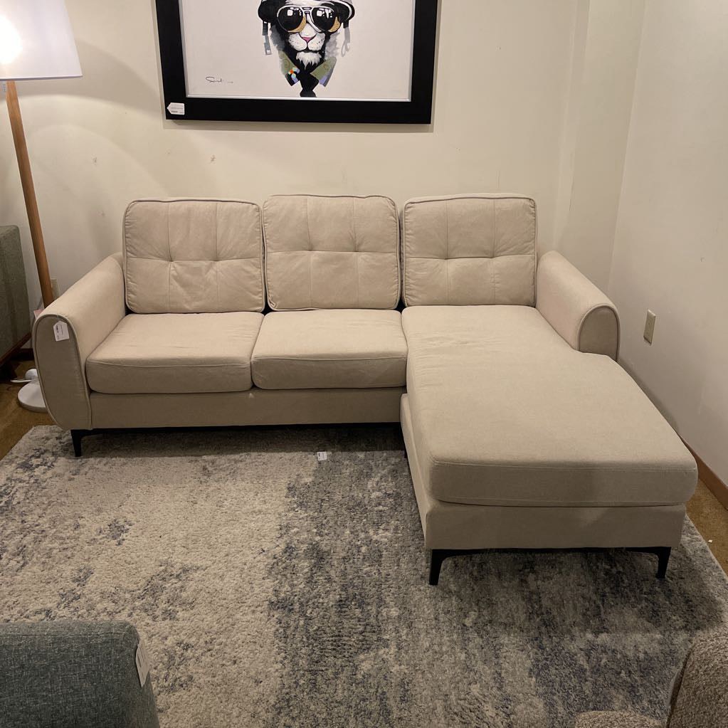 Light Brown Chaise Sect