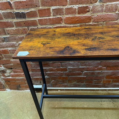 Faux Wood & MetalTall Console Table