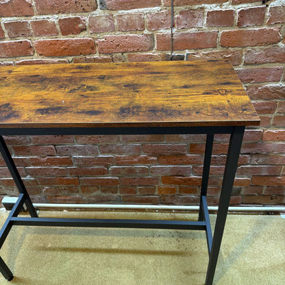 Faux Wood & MetalTall Console Table