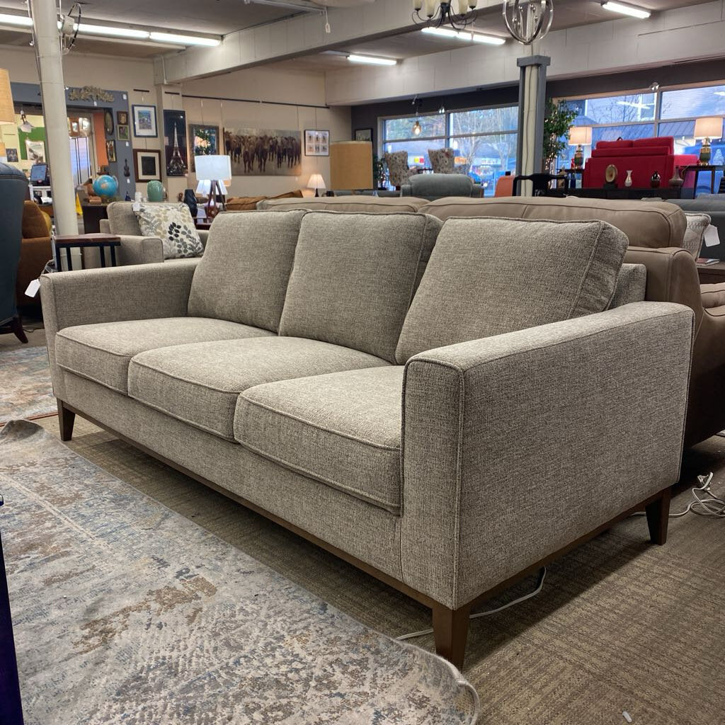 Sand Tweed Track Arm Sofa