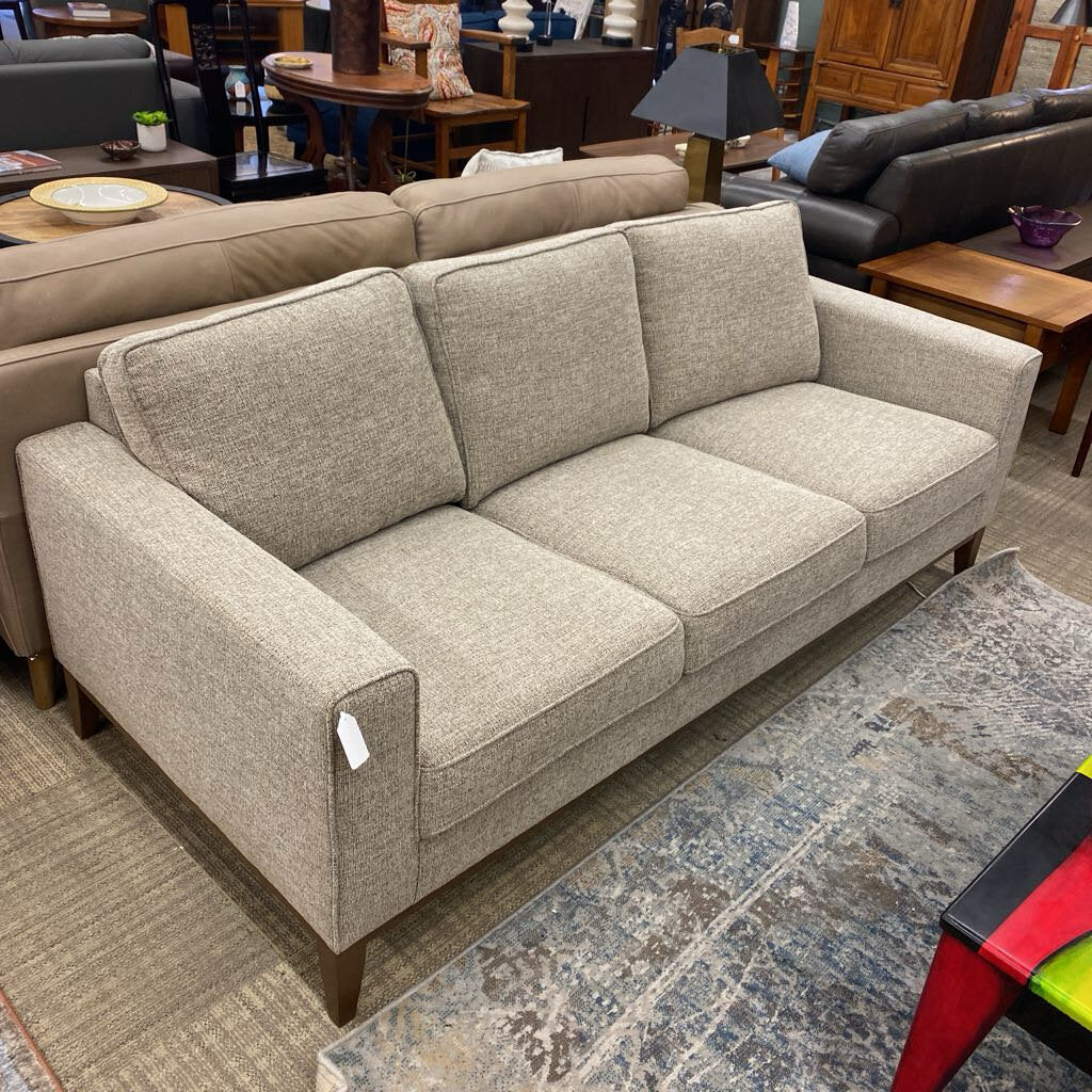 Sand Tweed Track Arm Sofa