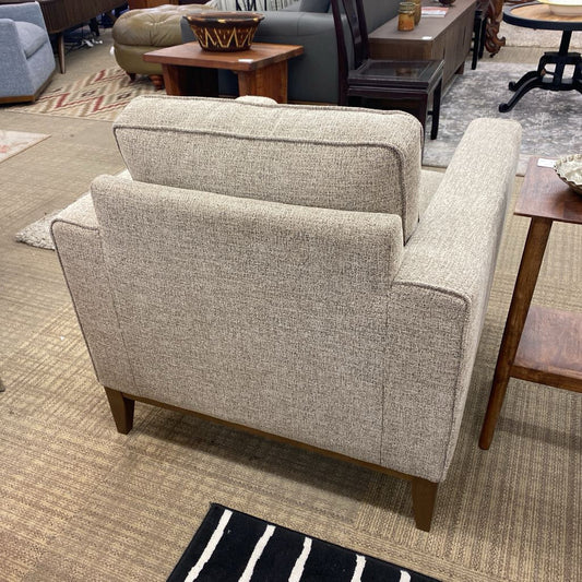Sand Tweed Track Arm Chair