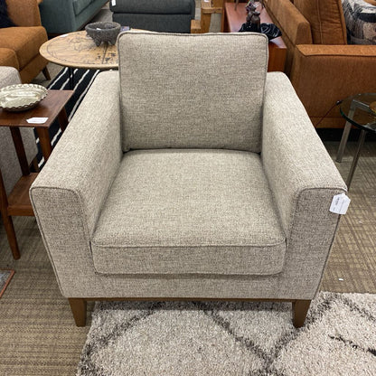 Sand Tweed Track Arm Chair