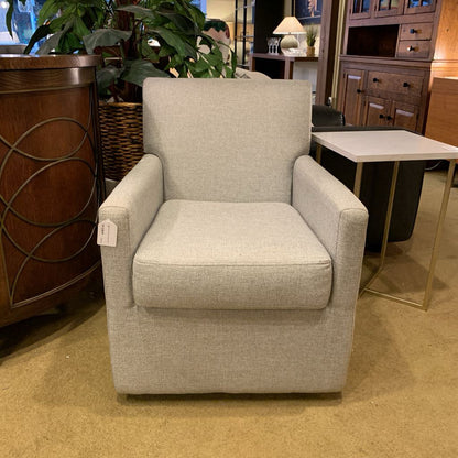 Small Grey Swivel Accent Chair