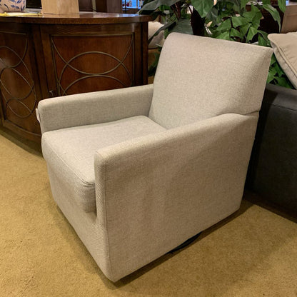 Small Grey Swivel Accent Chair