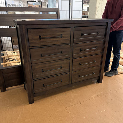 acacia 8 drawer dresser with mirror
