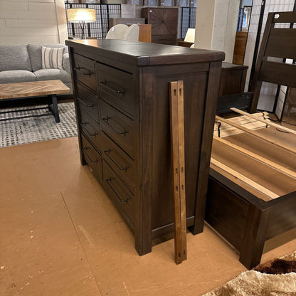 acacia 8 drawer dresser with mirror