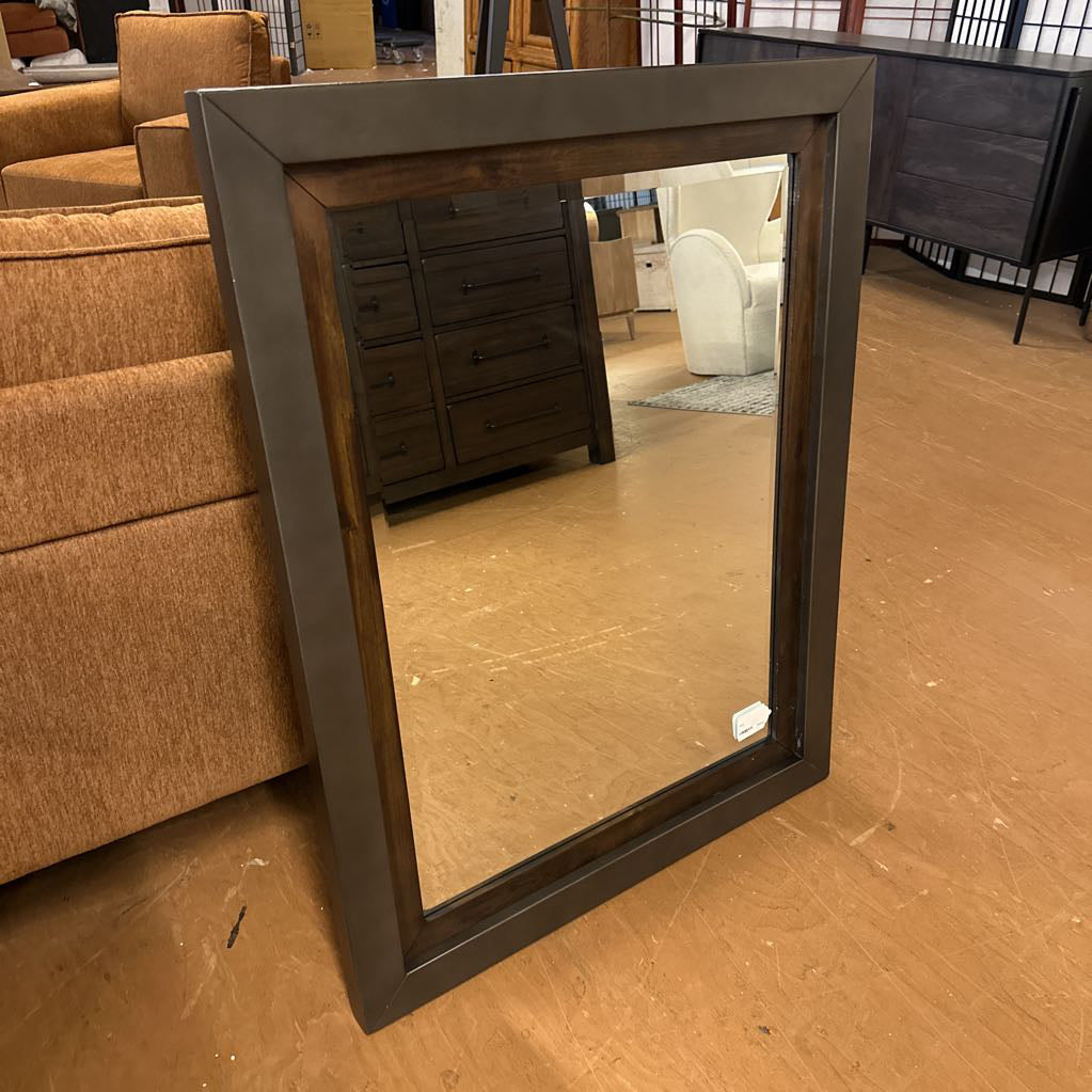 Metal Framed Industrial Acacia Mirror C MIRRORS