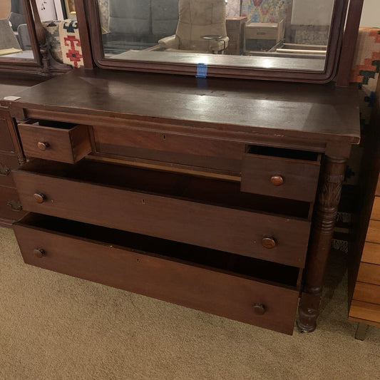 SLIGH Solid Mahogany Chest of Drawers w/ Mirror