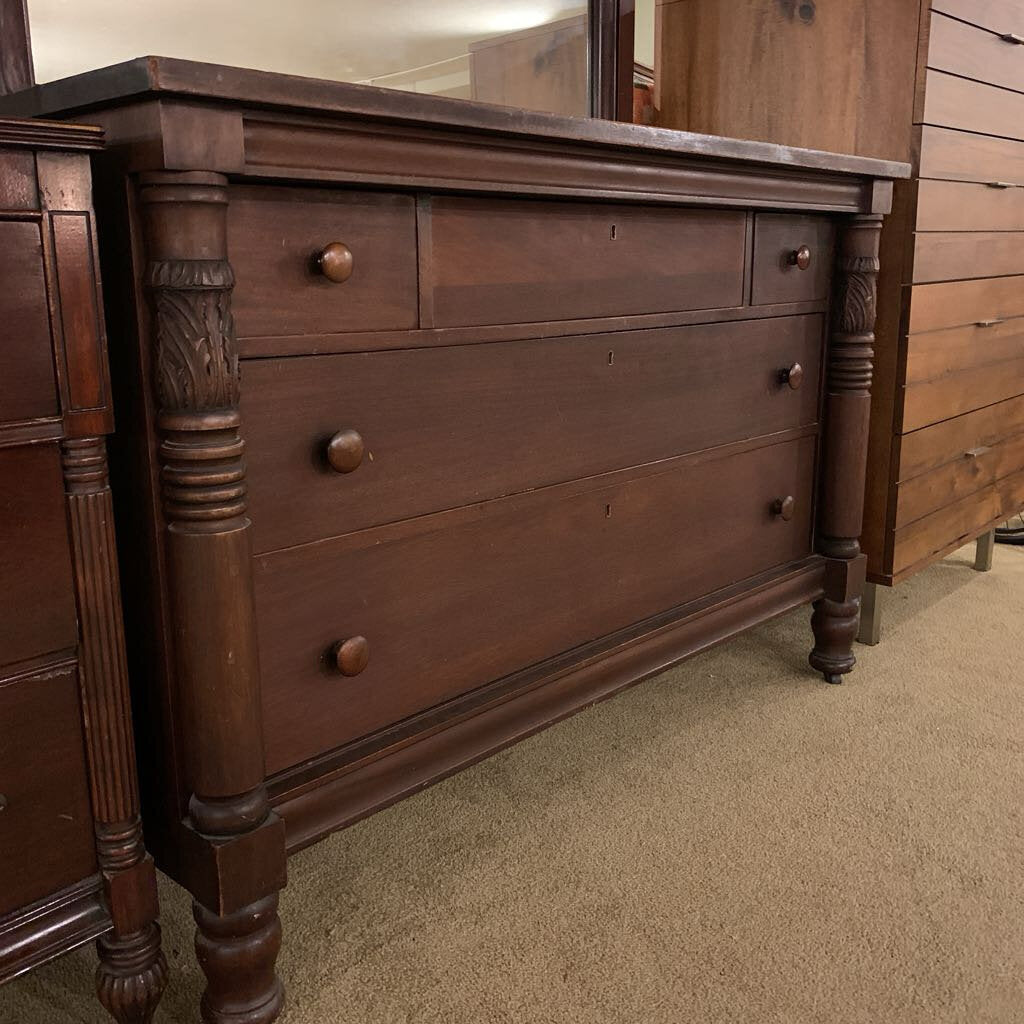 SLIGH Solid Mahogany Chest of Drawers w/ Mirror