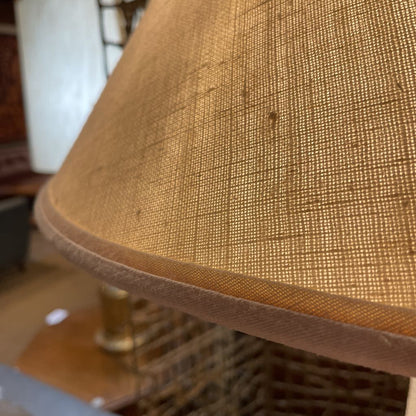 White Speckled MCM Table Lamp