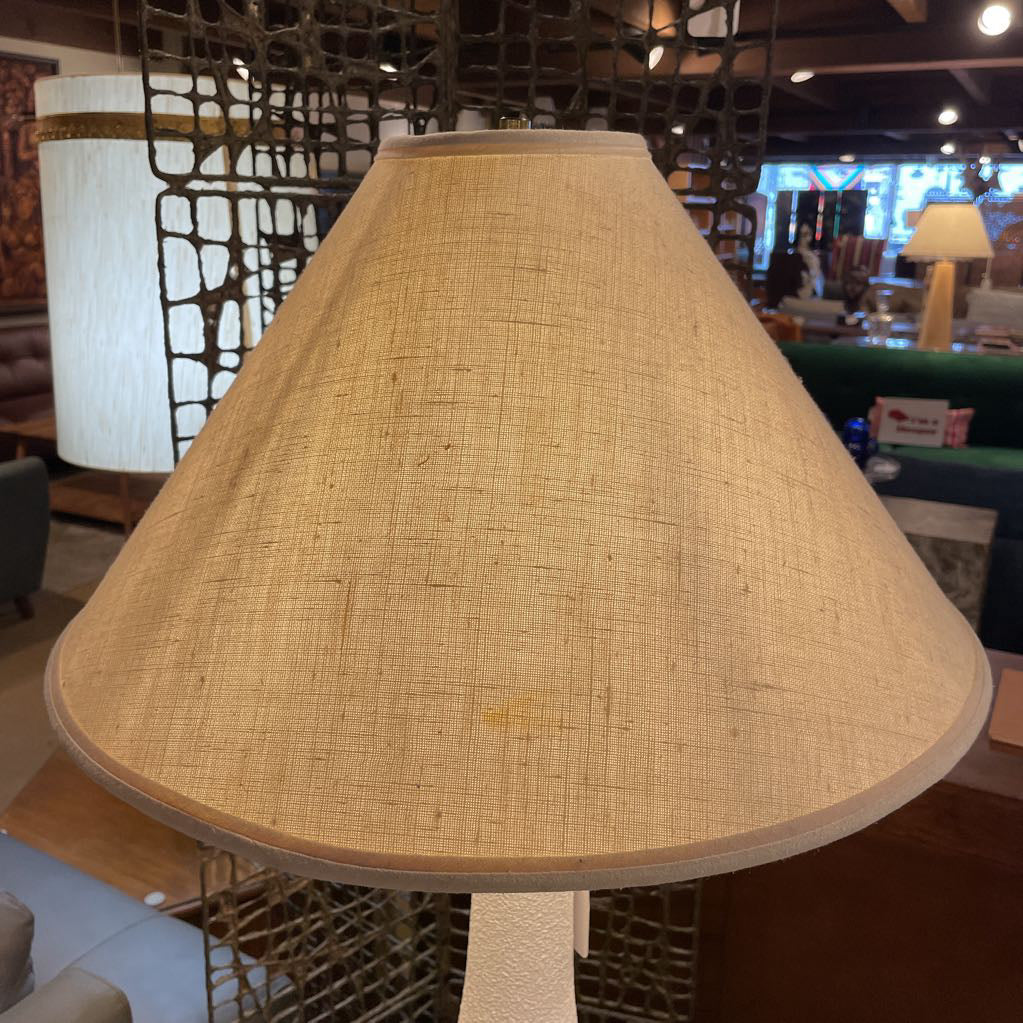 White Speckled MCM Table Lamp