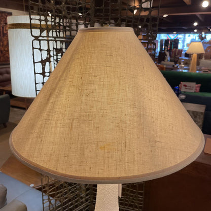 White Speckled MCM Table Lamp