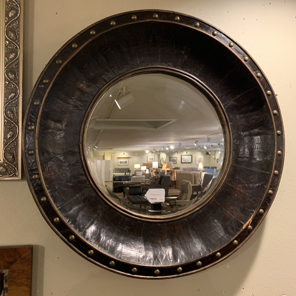 Bronze Round Riveted Mirror