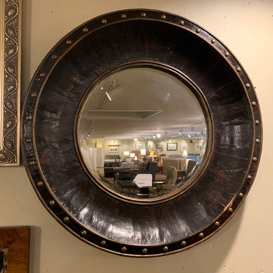 Bronze Round Riveted Mirror