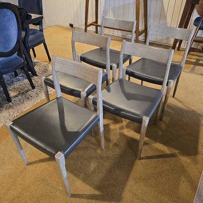 MC Style Leather Seat Dining Chair Set of 5